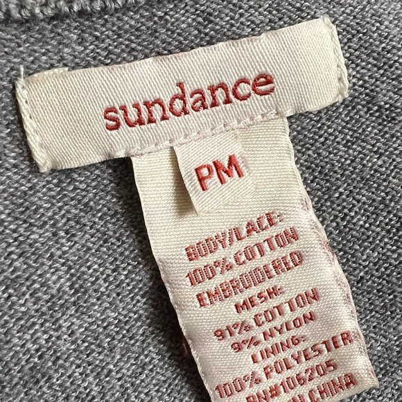 SUNDANCE Gray Crochet Lace Tunic/Sweater Dress - Picture 8 of 12